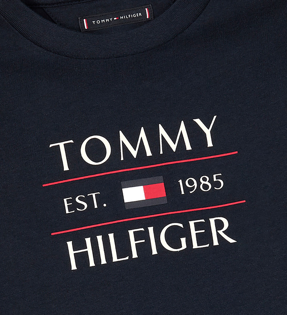 Tommy Hilfiger T-shirt - Flag - Dark Night Navy