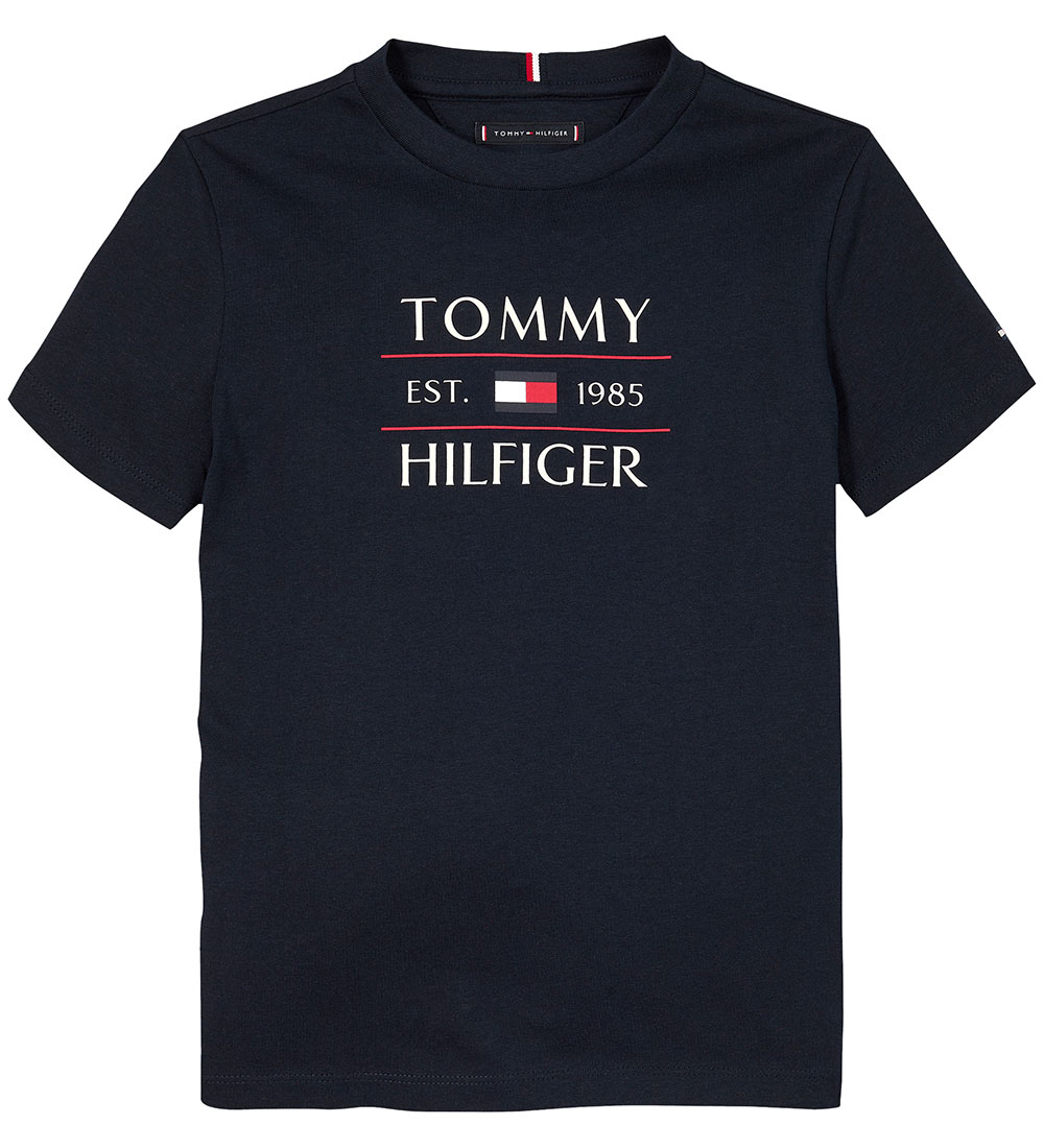 Tommy Hilfiger T-shirt - Flag - Dark Night Navy