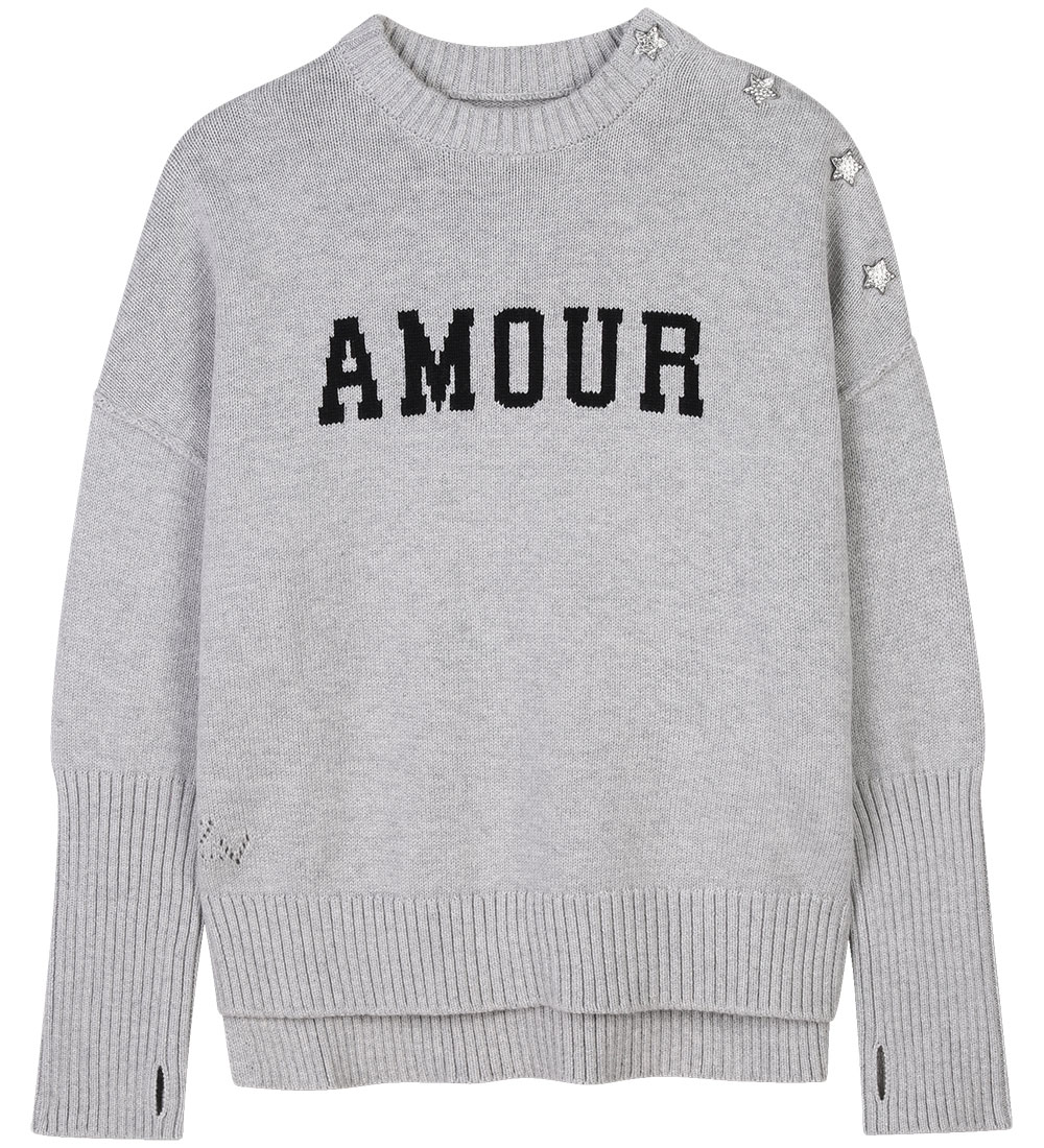 Zadig & Voltaire Blouse - Knitted - Malta - Grey Melange w. Blac
