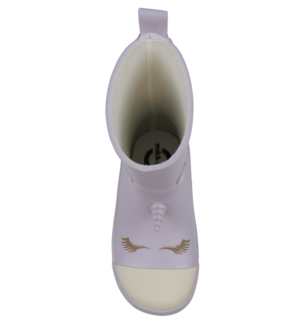 Mikk-Line Rubber Boots - 3D Unicorn - Lavender Aura