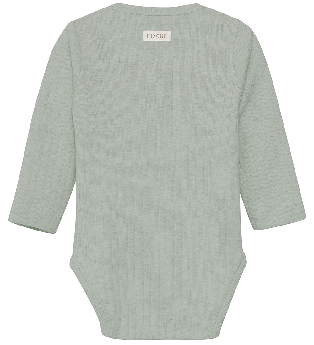 Fixoni Bodysuit l/s - Rib - Desert Sage Melange