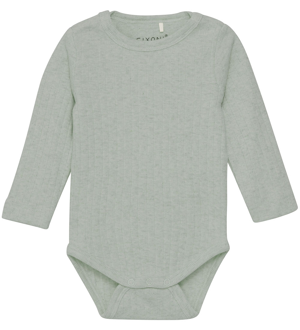 Fixoni Bodysuit l/s - Rib - Desert Sage Melange