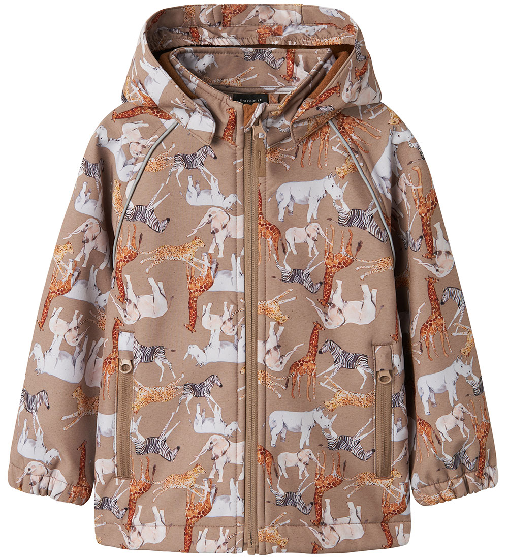 Name It Softshelljassen m. Fleece - NmnAlfa08 - Berg Trail/Sa