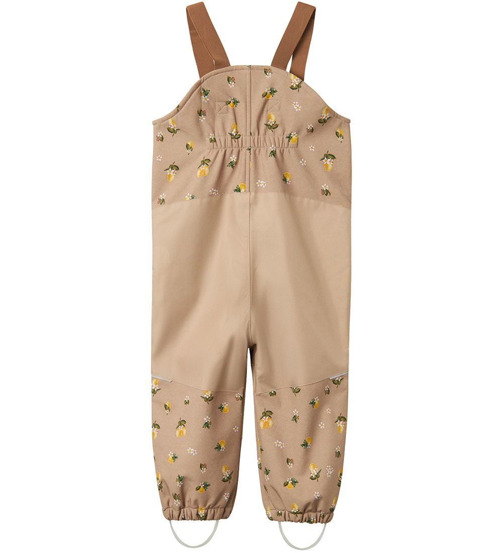 Name It Softshell Pants w. Fleece/Suspenders - NmfAlfa08 - Light