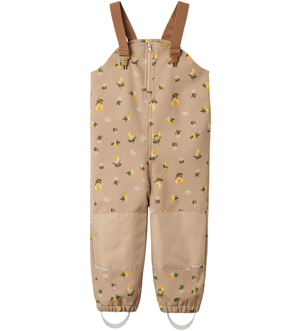 Name It Softshell Pants w. Fleece/Suspenders - NmfAlfa08 - Light