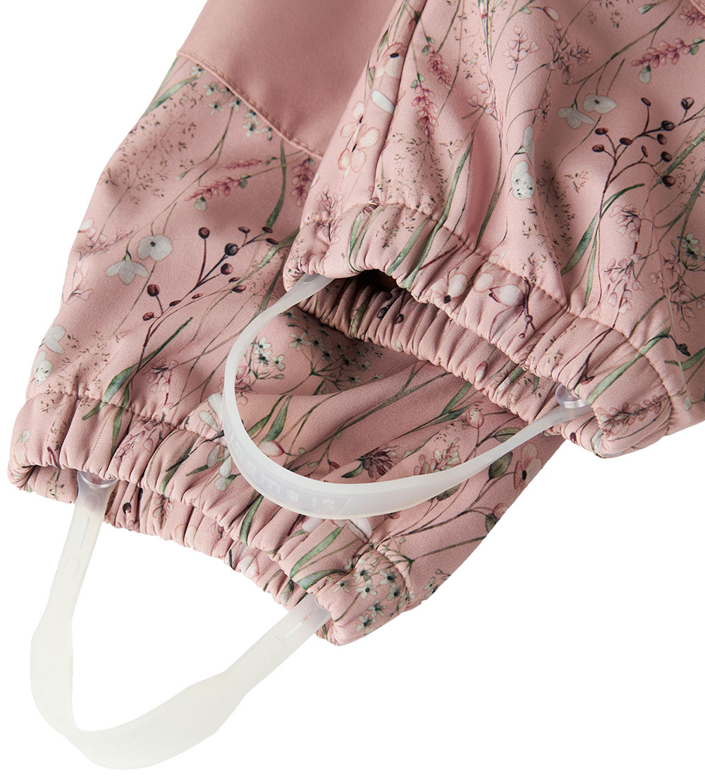 Name It Softshellanzug m. Fleece - NmfAlfa08 - Pale Mauve/Flower