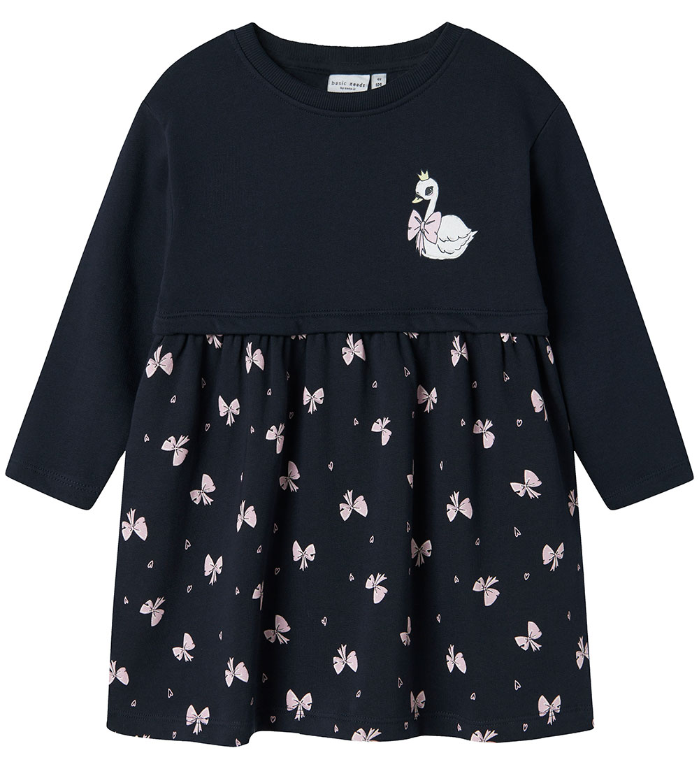 Name It Sweat Dress - NmfValona - Swan - Dark Sapphire