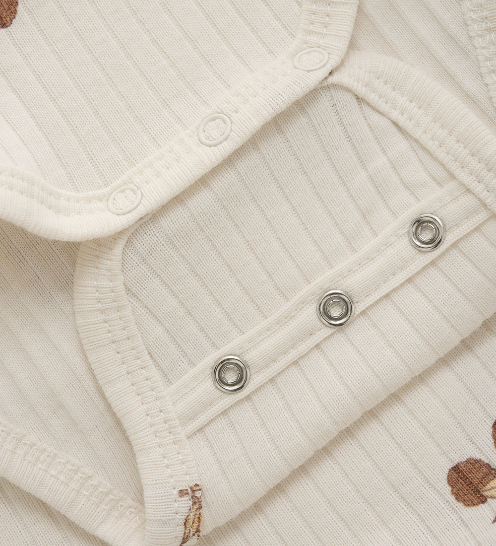 Fixoni Wrap Bodysuit l/s - Rib - Eggnog
