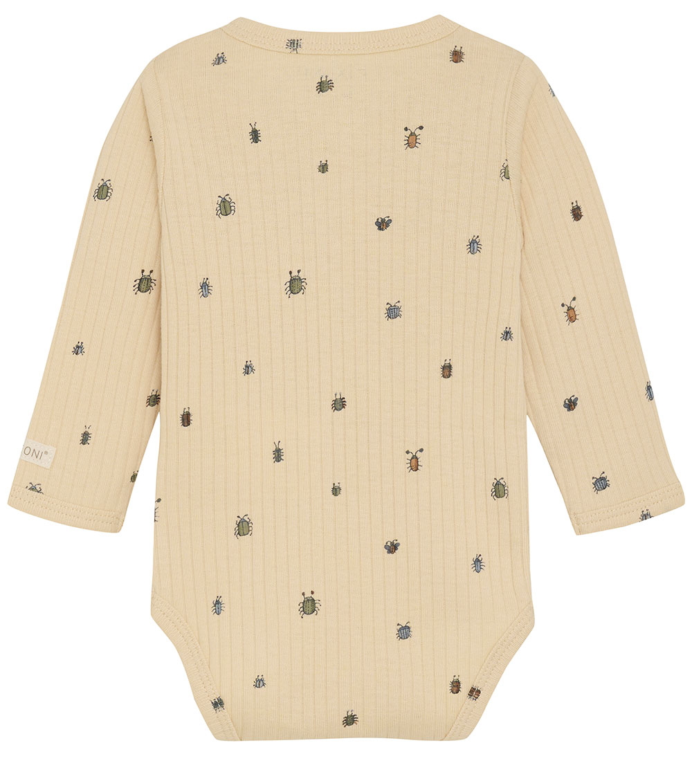 Fixoni Wrap Bodysuit l/s - Rib - Biscuits