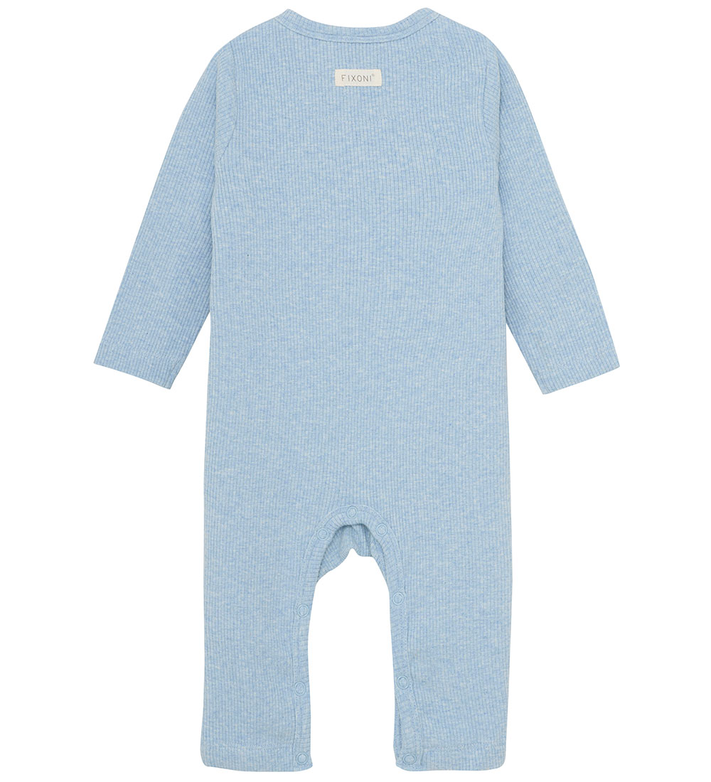 Fixoni Jumpsuit - Rib - Blue Fog Melange
