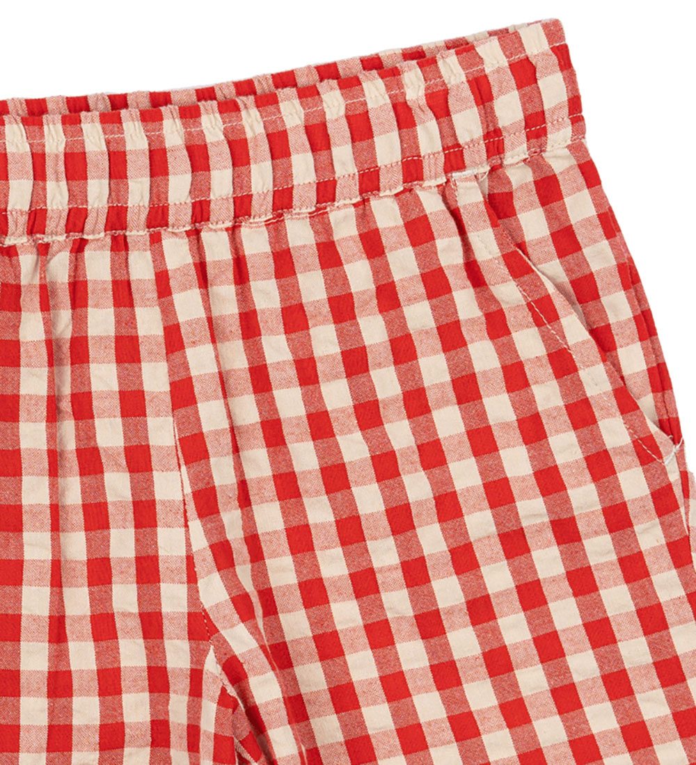 The New Siblings Trousers - TnstNelly Loose - Poppy Red Check