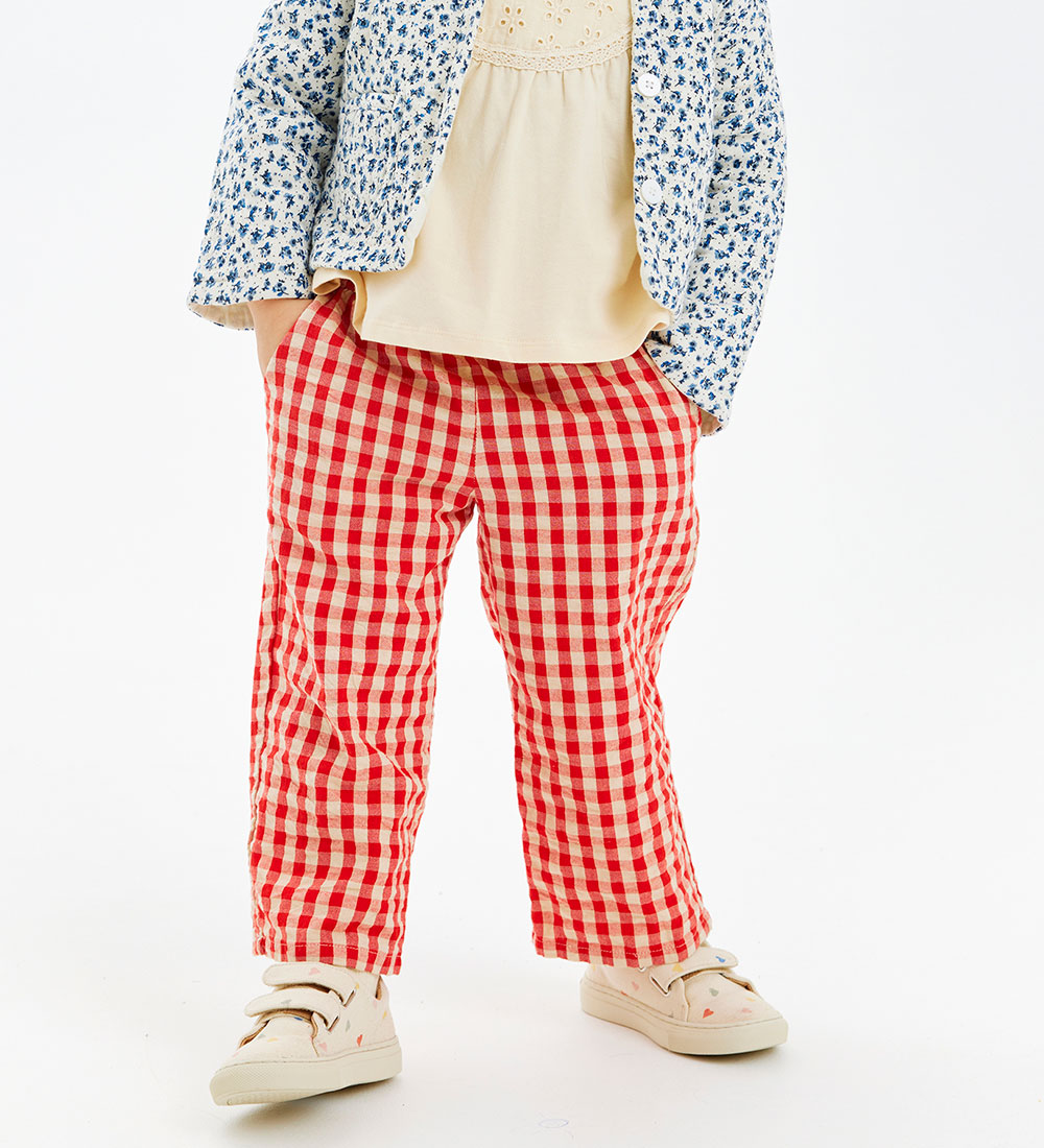 The New Siblings Trousers - TnstNelly Loose - Poppy Red Check