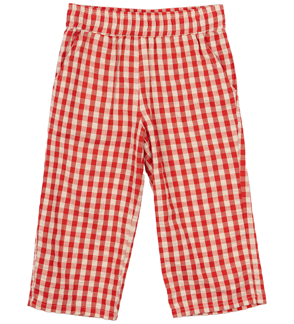 The New Siblings Trousers - TnstNelly Loose - Poppy Red Check