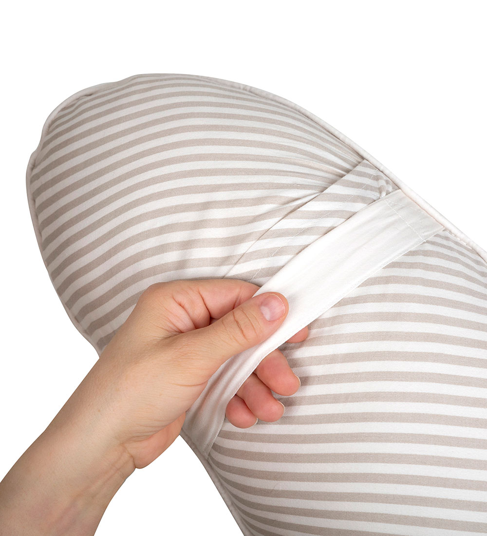 Müsli Nursing Pillow - Stripe Kapok - Conditioner Cream/Cashmere