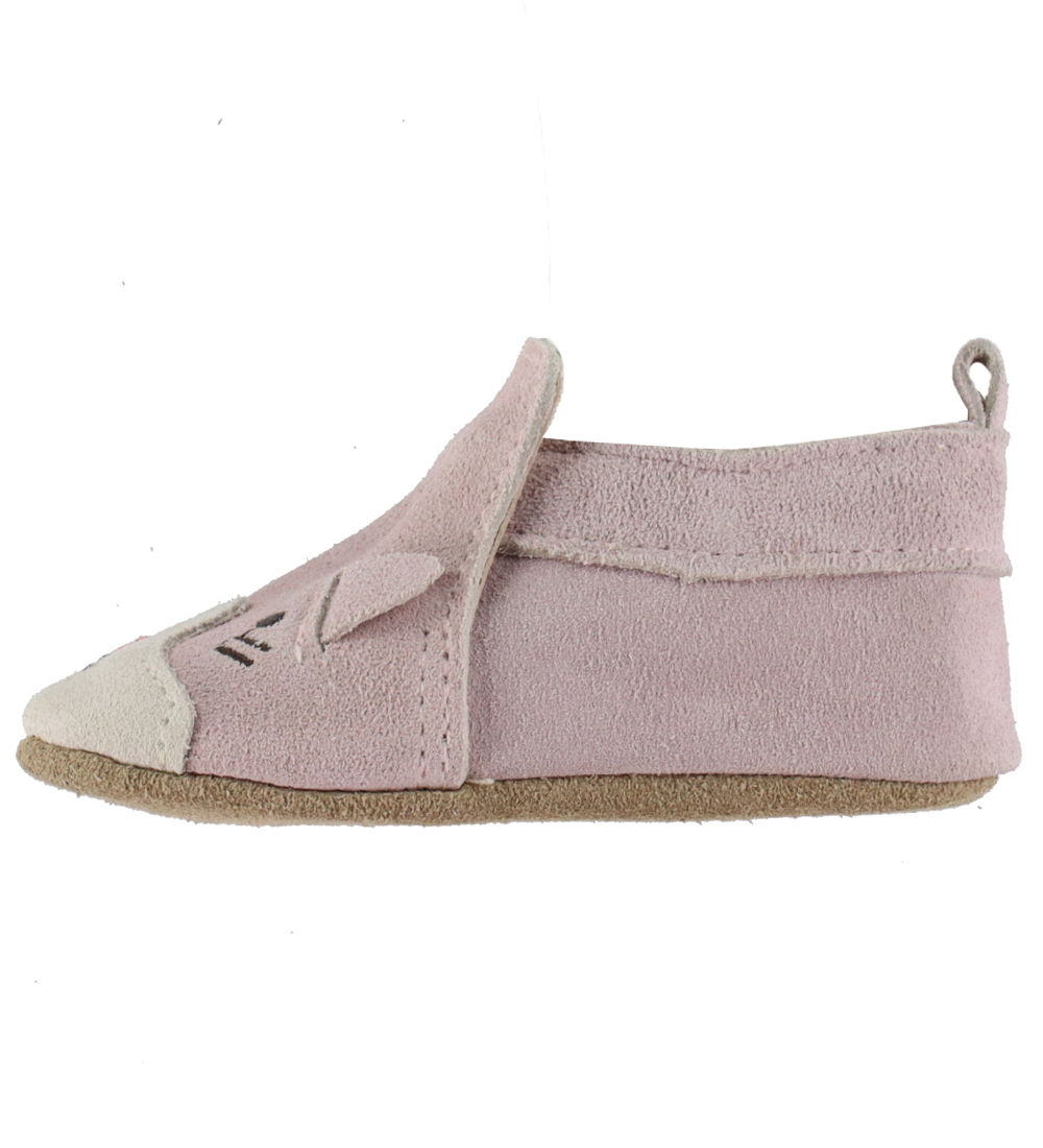 En Fant Soft Sole Leather Shoes - Suede Animal - Sepia Rose