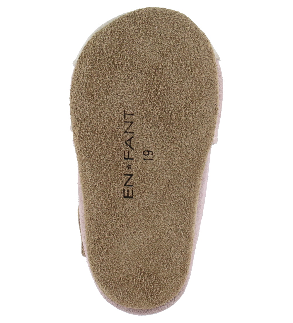 En Fant Soft Sole Leather Shoes - Suede Animal - Sepia Rose