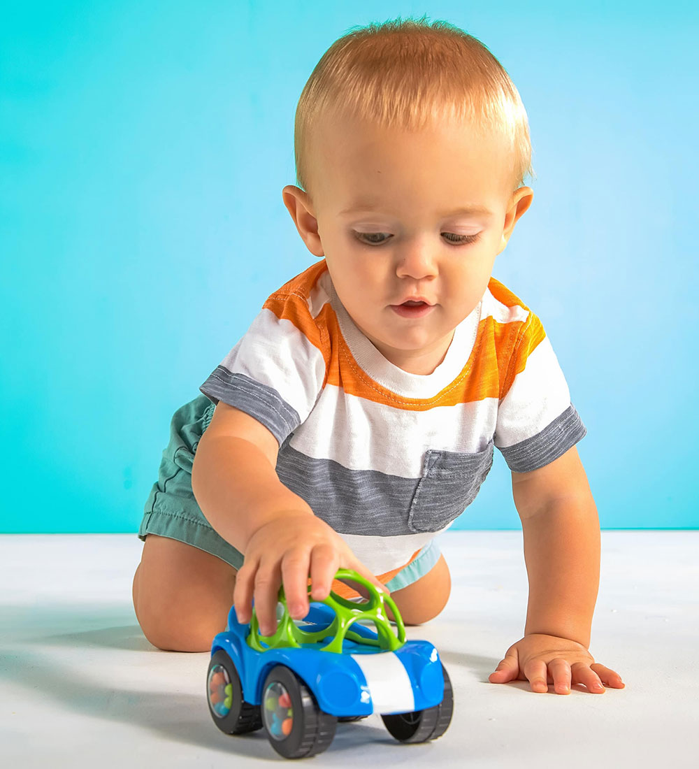Bright Starts Spielzeugauto - Rattle & Roll Buggie - Blau