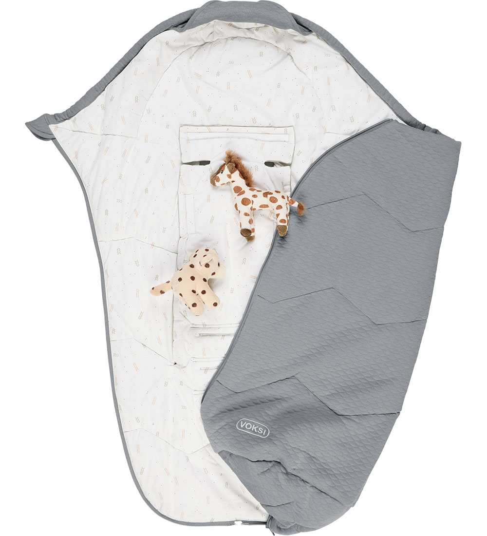 Voksi Footmuff - Breeze Light - 100 cm - Grey Fields
