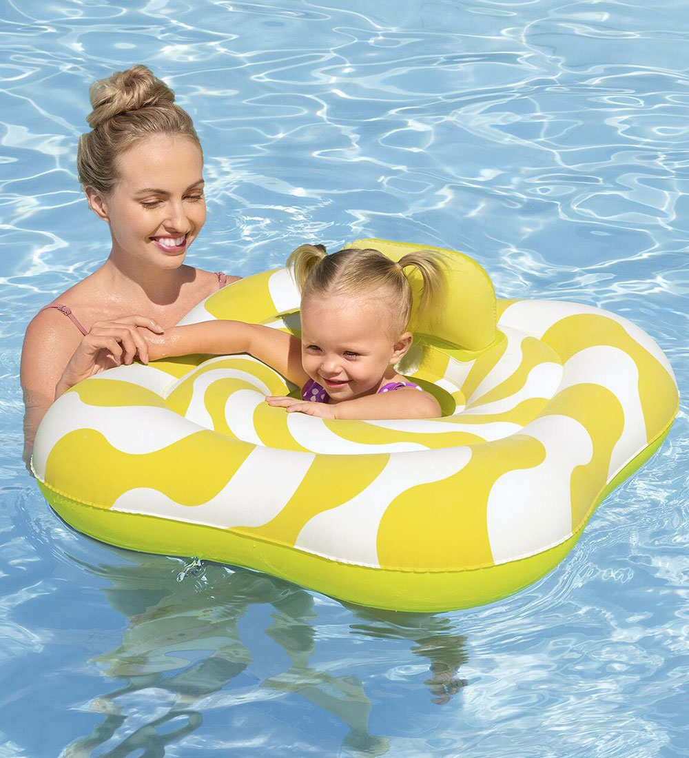 Bestway Zwemband m. Zit - Veilig zwemmen - 1-2 jaar - Wit/Geel