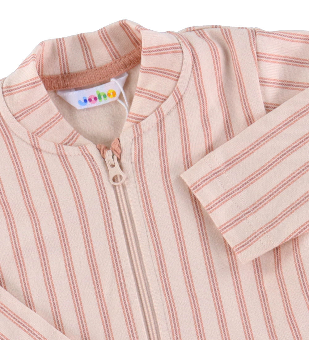 Joha Cardigan - Pink w. Stripes