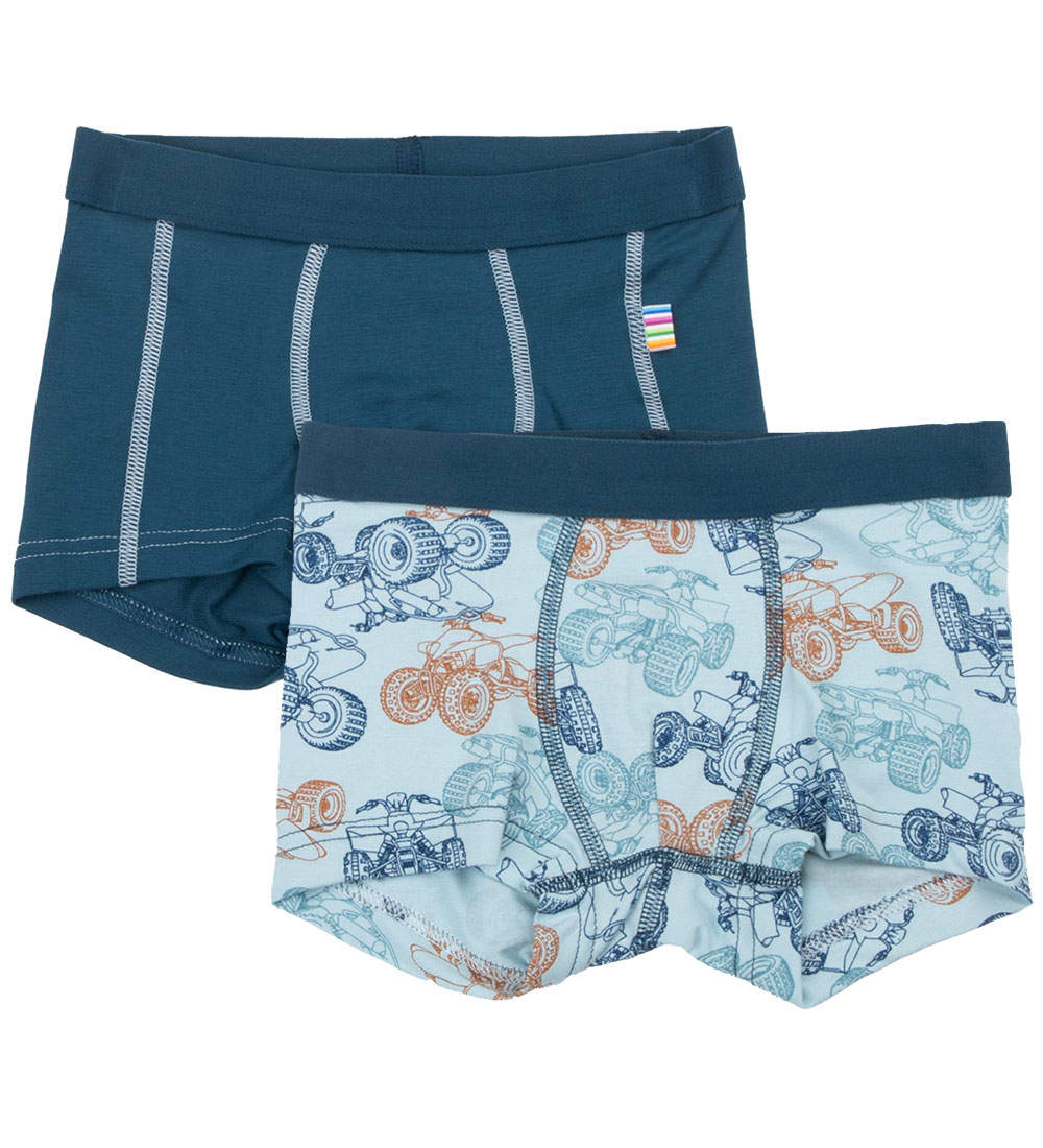 Joha Boxer nærbuxur - 2 Pakki - Viscose/Bambus - Blár M. fjórhjó