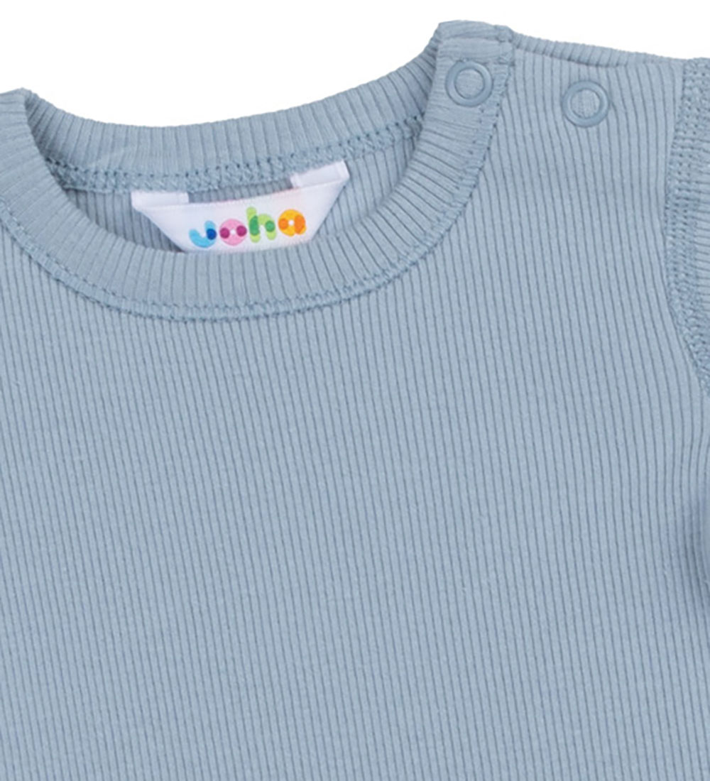 Joha Romper k/æ - Rib - Dusty Blauw