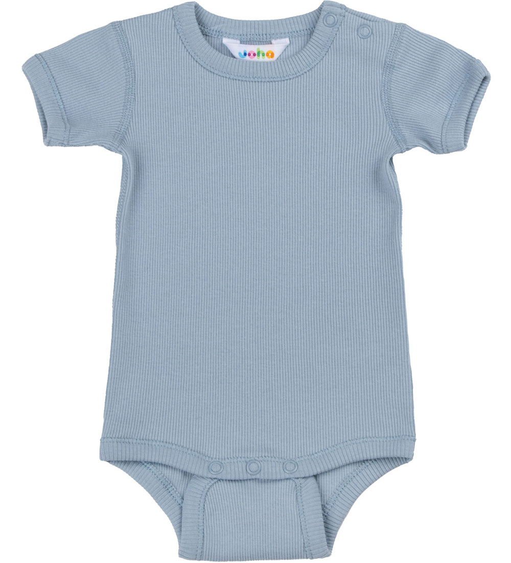 Joha Romper k/æ - Rib - Dusty Blauw