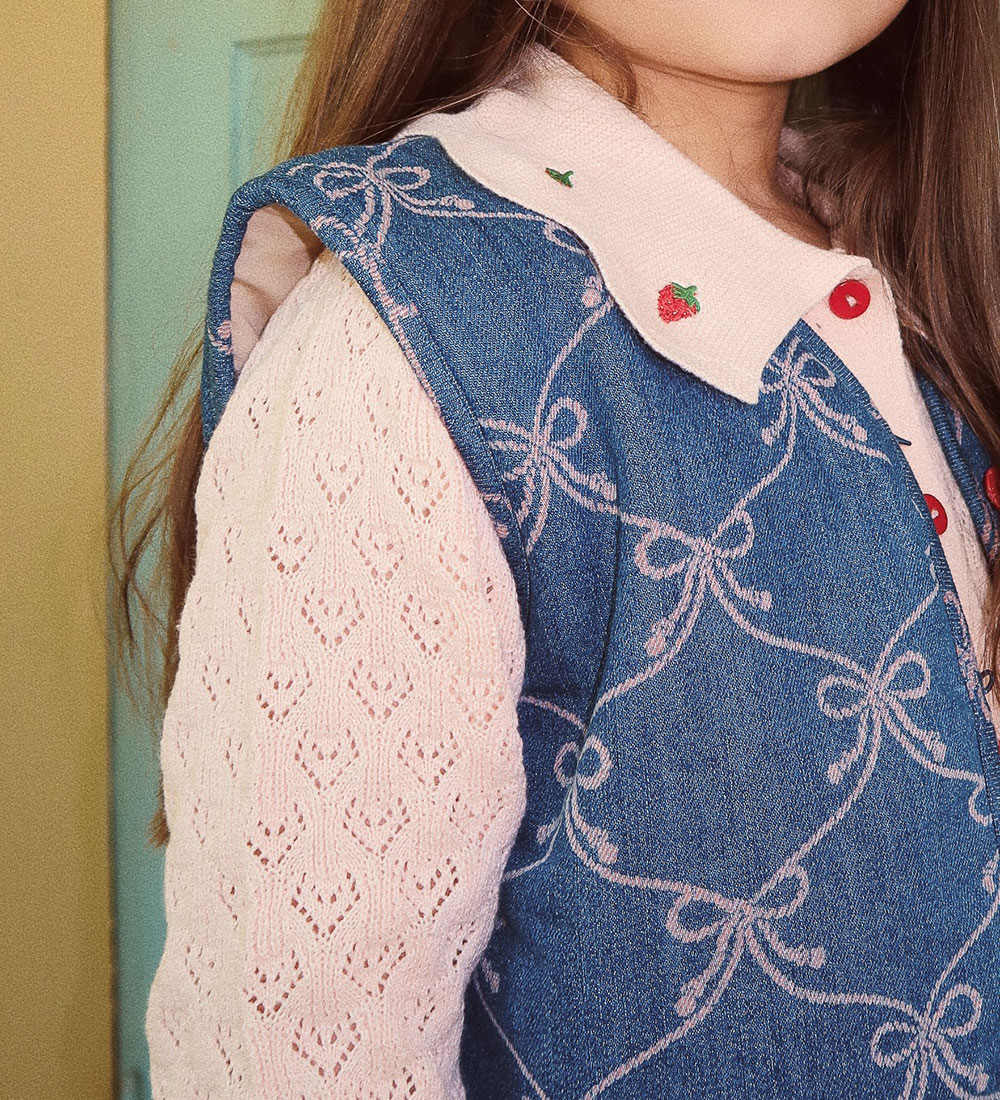 Flöss Cardigan - Knitted - Isabel - Light Pink/Red