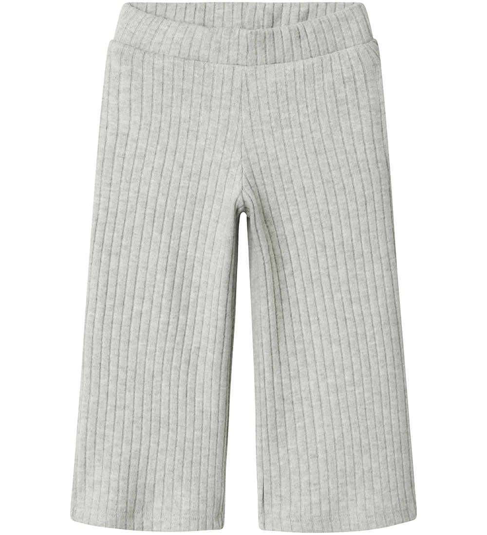 Name It Trousers - Wide - NmfRikka - Grey Melange