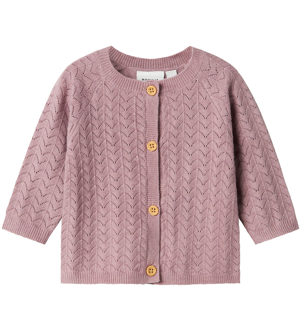 Name It Cardigan - Knitted - NbfDesille - Elderberry