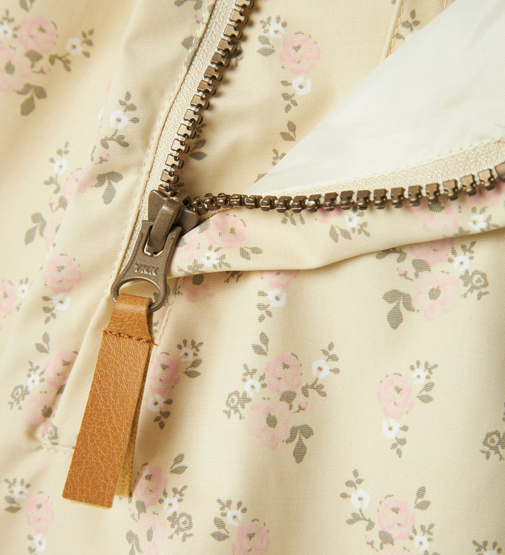 Lil' Atelier Jacket - NbfGerda - Bleached Sand w. Flowers
