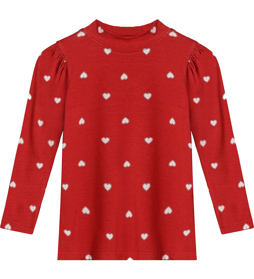 Fliink Blouse - Kelly - Puff - Pompeian Red/Beige Heart