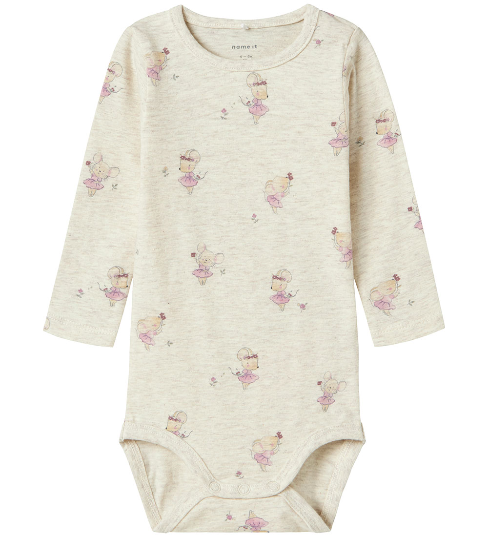 Name It Bodysuit l/s - NbfTadie - Peyote Melange