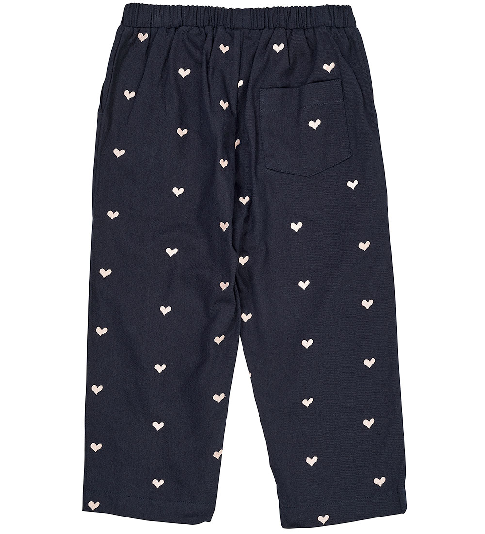 Copenhagen Colors Trousers - Navy w. Hearts