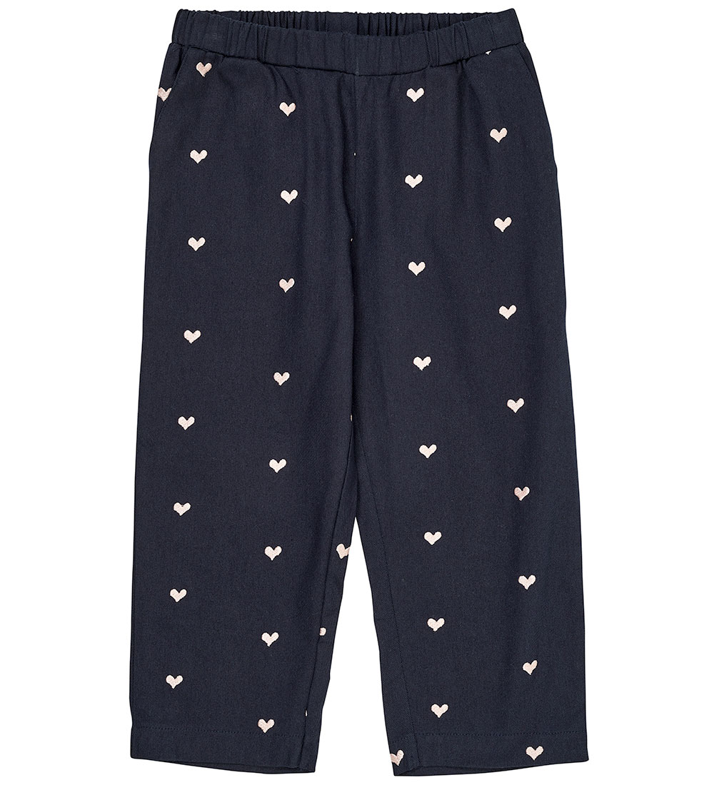 Copenhagen Colors Trousers - Navy w. Hearts