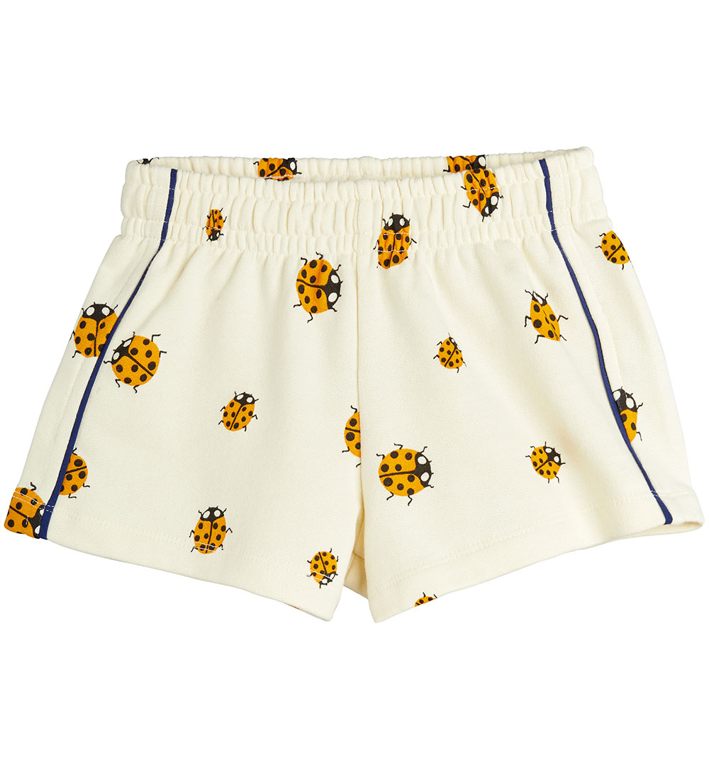 Mini Rodini Sweat Shorts - Ladybugs - Off White