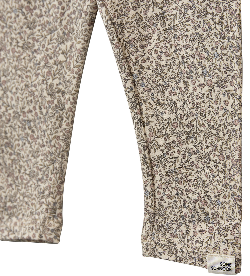 Sofie Schnoor Leggings - Nalinesb - Drapplitað M. Blóm