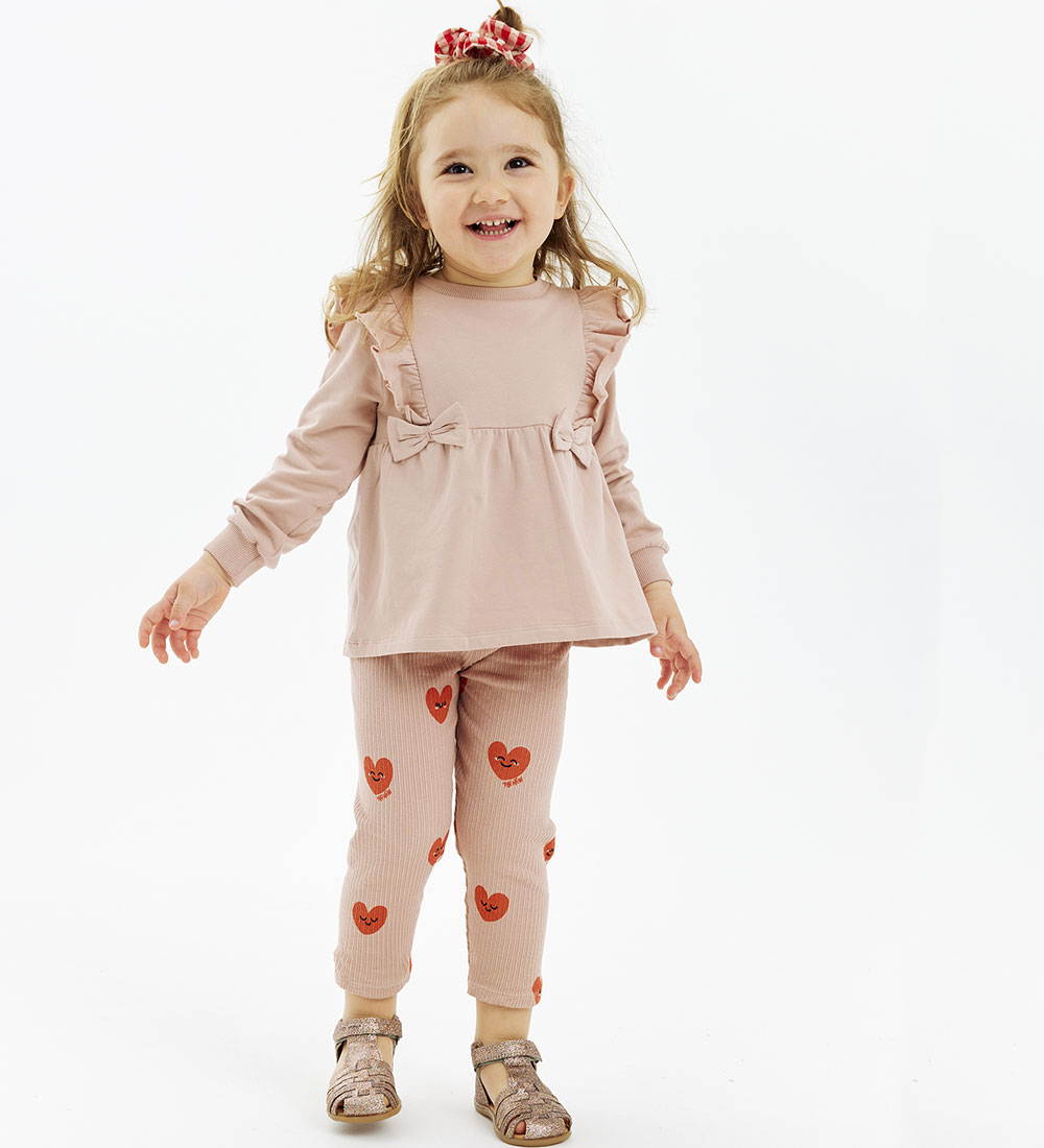 The New Siblings Leggings - Rib - TnstNynne - Adobe Rose