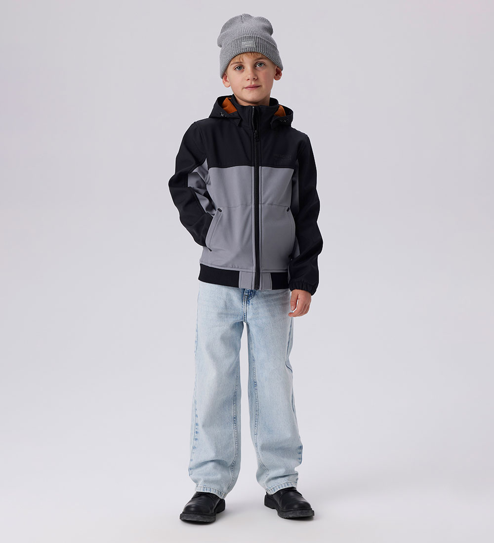 Name It Softshell Jacket w. Fleece - NkmAlfa08 - Mockingbird