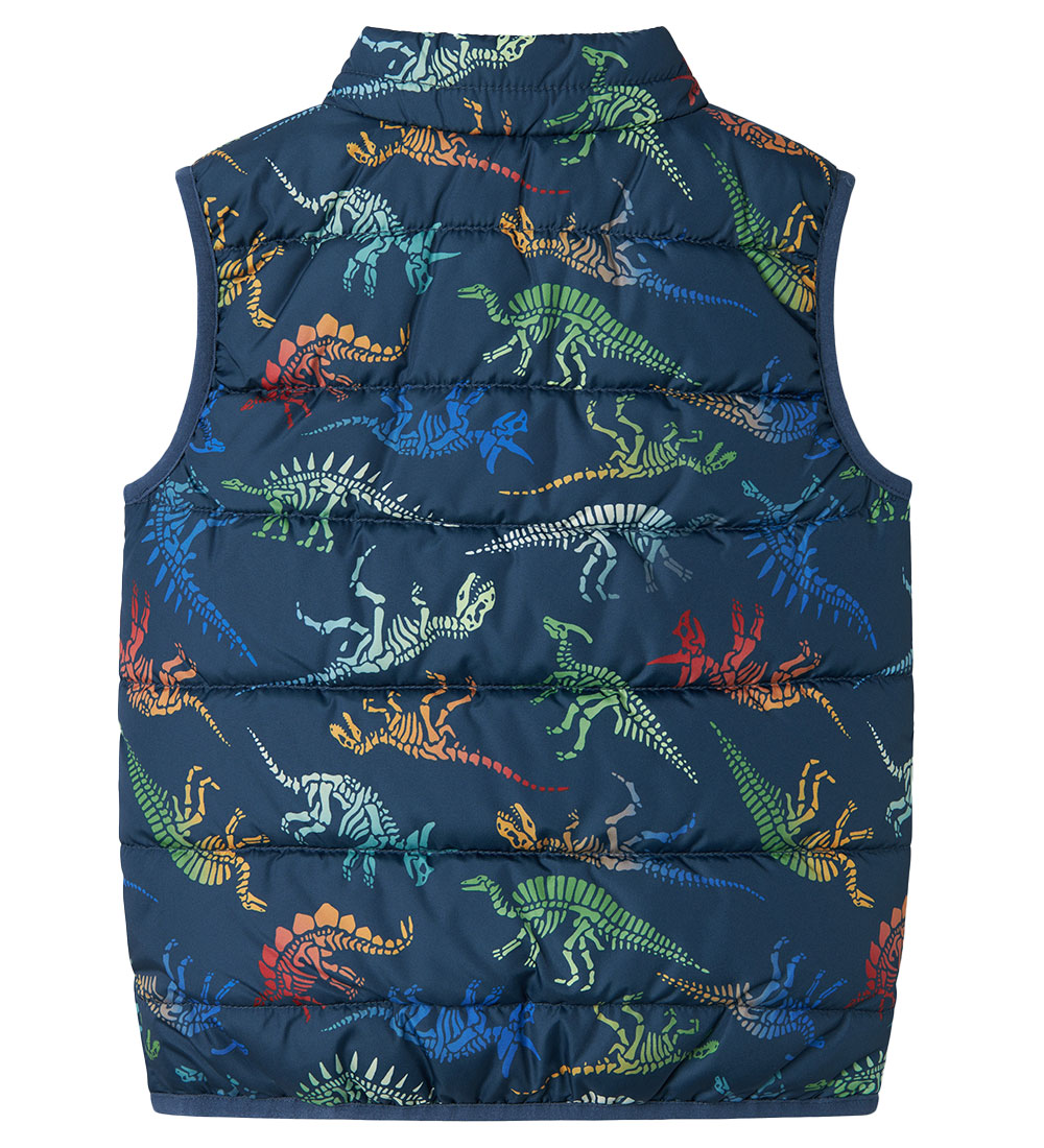 Name It Puffer Vest - NmmMylane - Sargasso Sea/Dino