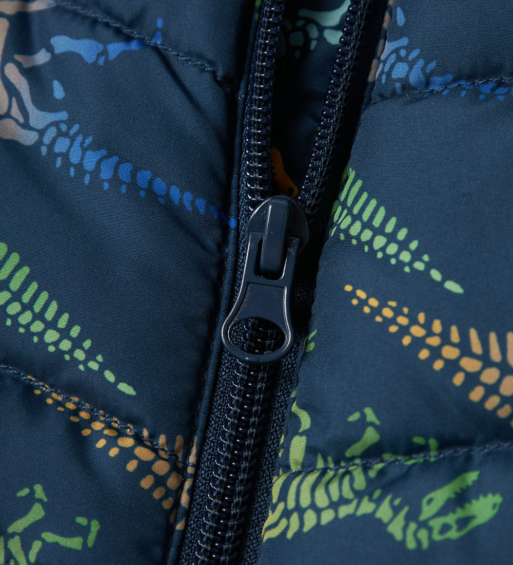 Name It Puffer Vest - NmmMylane - Sargasso Sea/Dino