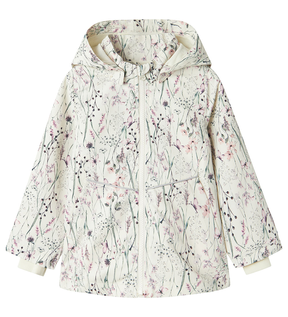 Name It Lightweight Jacket - NmfMaxi - Whisper White/Long Flower