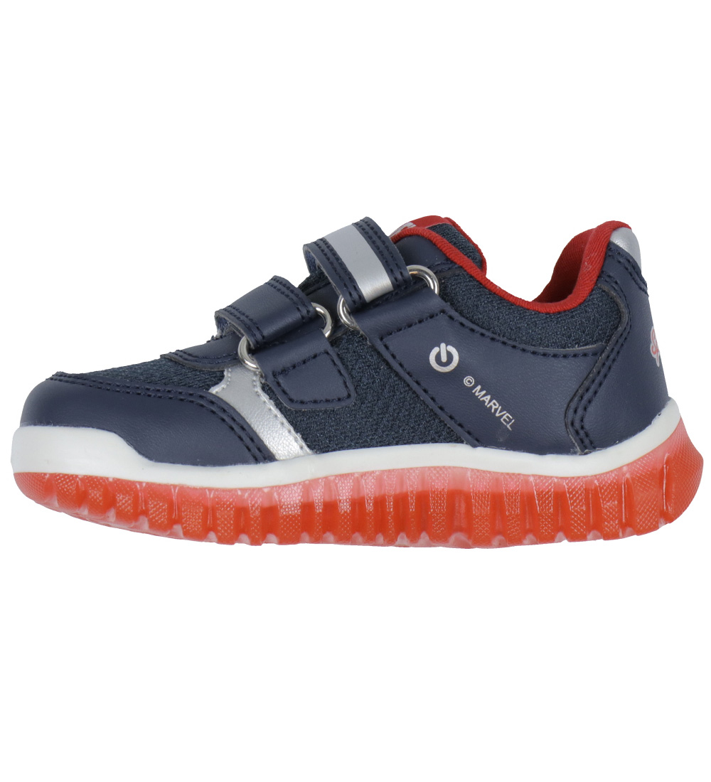 Geox Blinkschuhe - B Lightyloo - Marvel Spider-Man - Navy/Rot