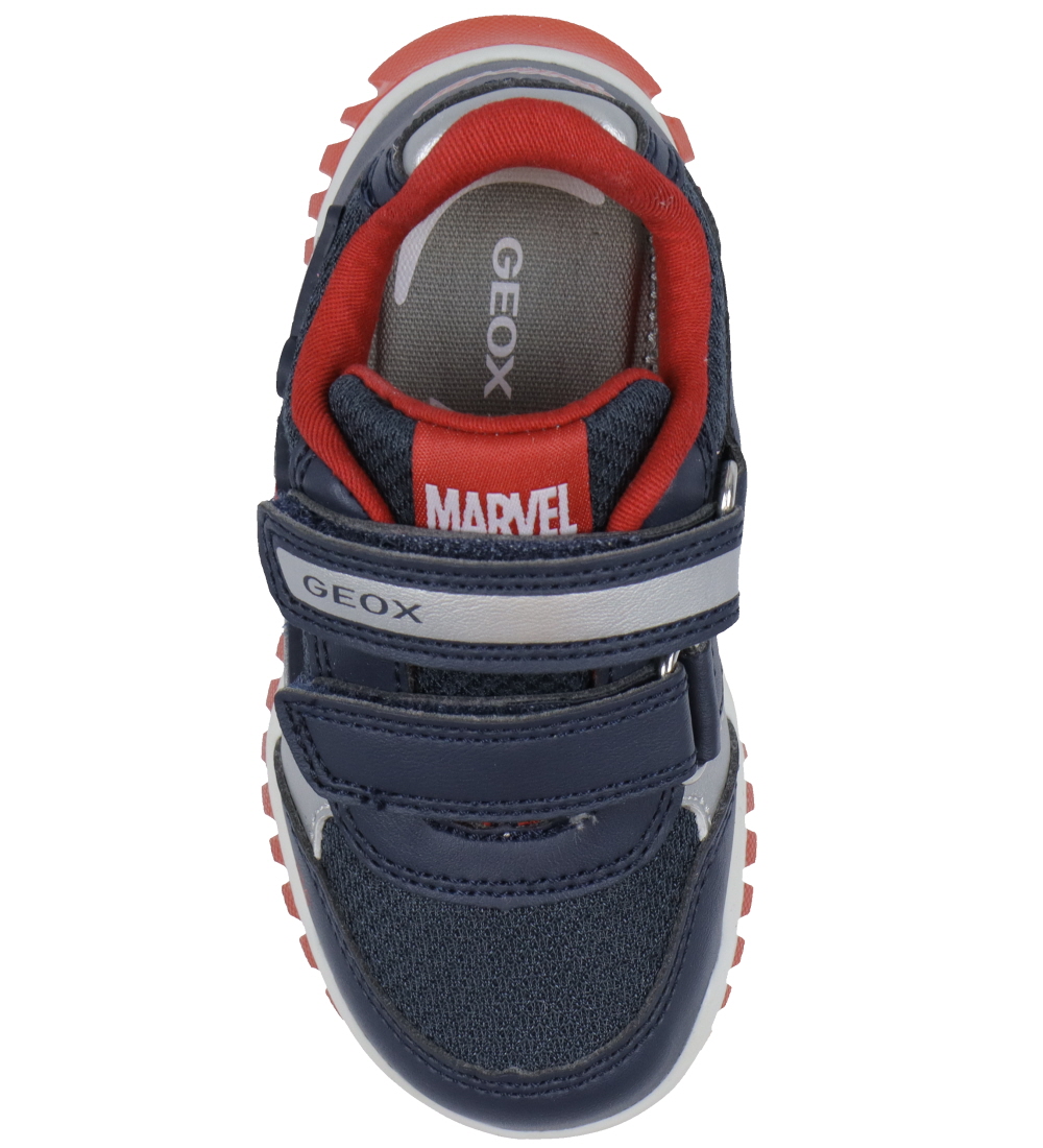 Geox Blinkschuhe - B Lightyloo - Marvel Spider-Man - Navy/Rot