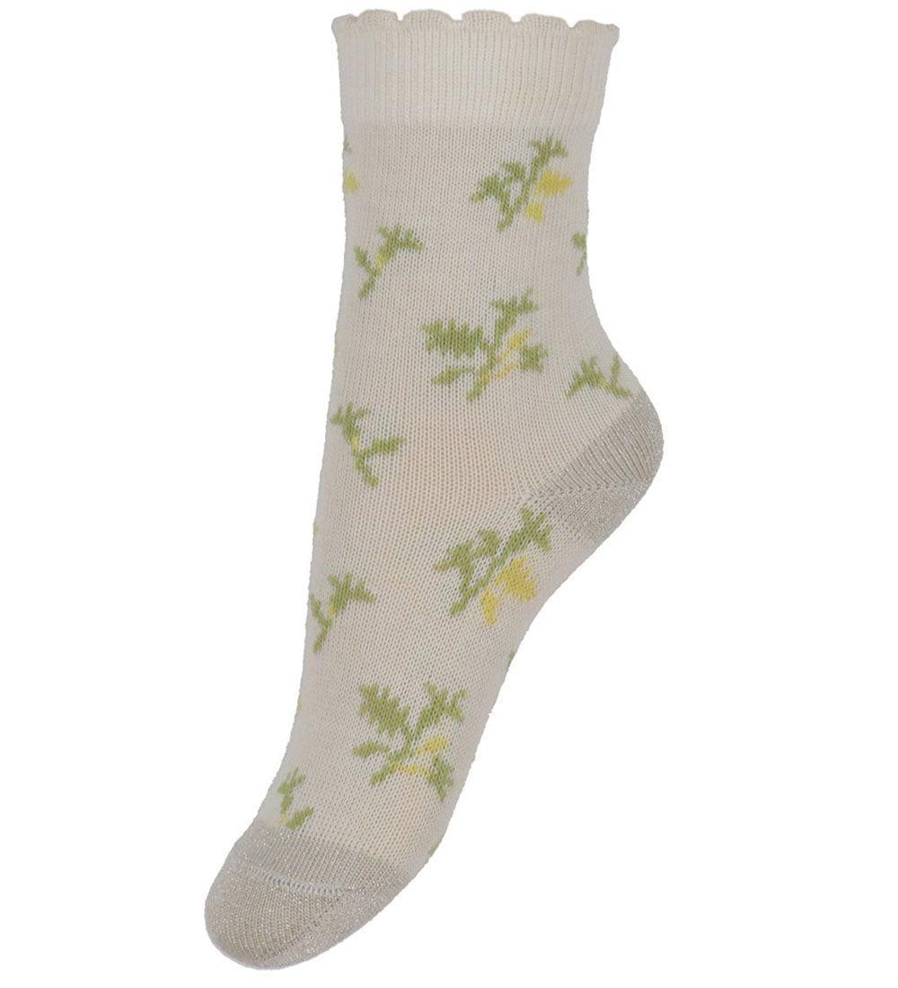 MP Socks - 3-Pack - Thora - Cream/Pink w. Glitter