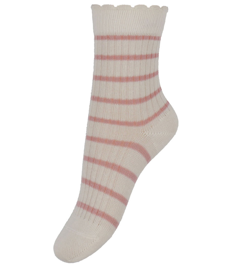 MP Socks - 3-Pack - Thora - Cream/Pink w. Glitter