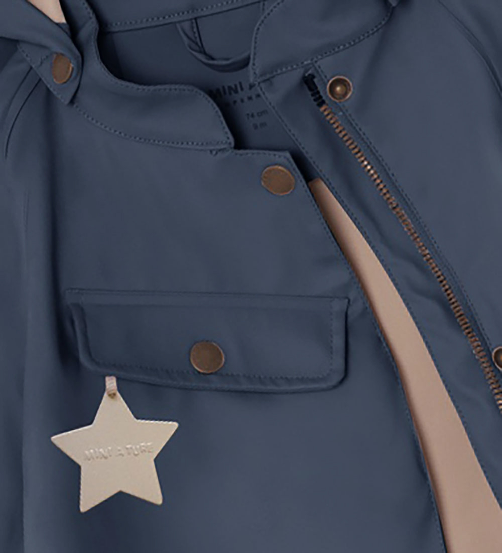 Mini A Ture Rainwear w. Suspenders - PU - MatWainis - Ombre Blue