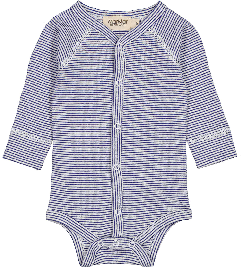MarMar Bodysuit l/s - Rib - Modal - Bruno - Blue Stripe