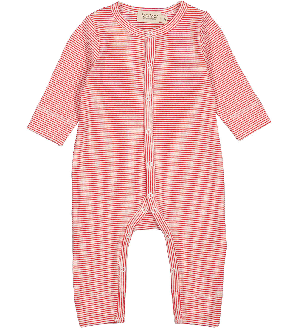MarMar Jumpsuit - Rib - Modal - Rukana - Red Stripe