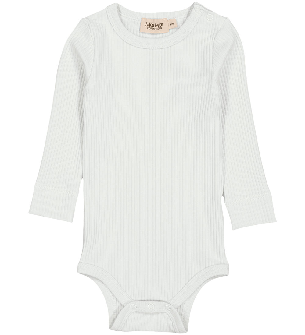 MarMar Bodysuit l/s - Rib - Modal - Plain - Mint Chalk